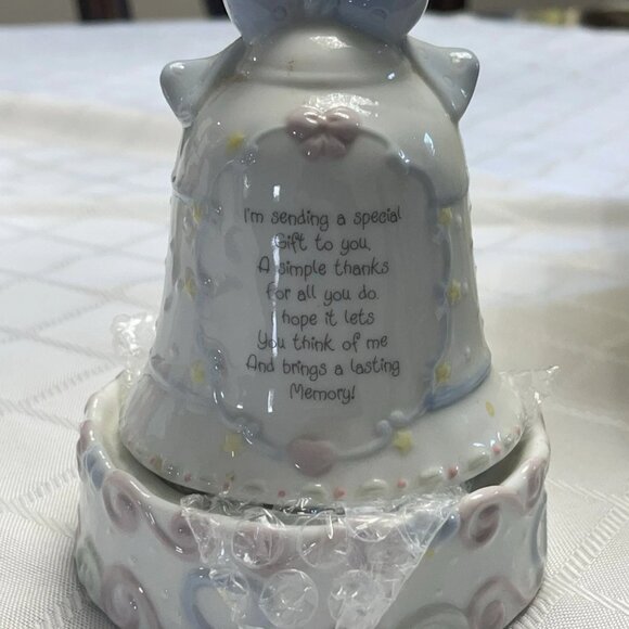Precious Moments “White Christmas” Musical Bell Box — Girl Mailing Snowball - Picture 3 of 12